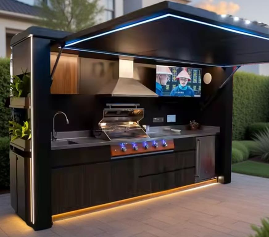 Cuisine extérieure Bellazio kitchen gamme Alvéa Tribu