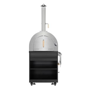 Four Vesuvio par Bellazio kitchen avec meuble noir et accessoires